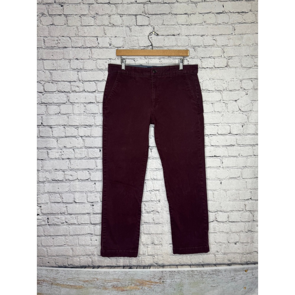US Polo Assn Mens Burgundy Chinos Pants Activate Stretch Size 35x30‎